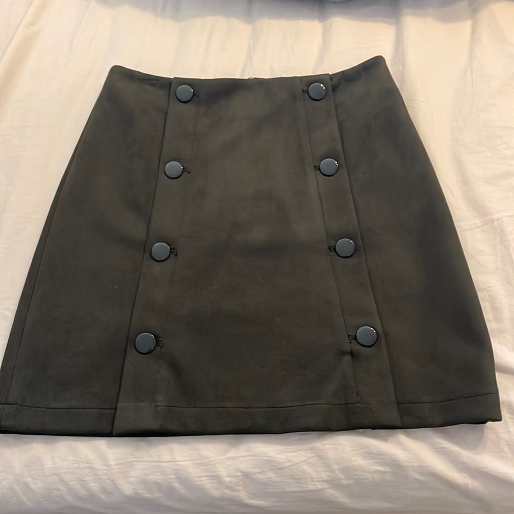 Loft faux suede skirt.
